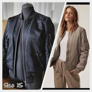 The Group by Babaton black Gilman Bomber jacket